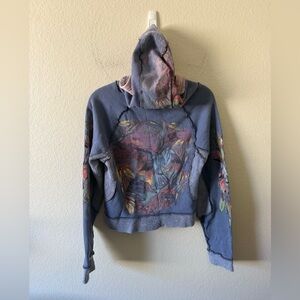 2B FREE Multicolor Zip Up Hoodie Y2K Size S Made in USA